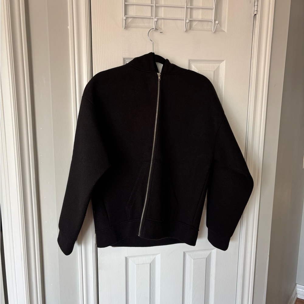 Zara Classic Black hooded Sweater/Jacket - NWOT